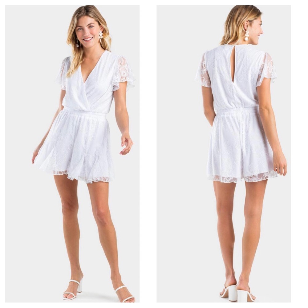 NWT Francesca’s Trixxi Deon Lace Godet Romper S - Picture 2 of 6